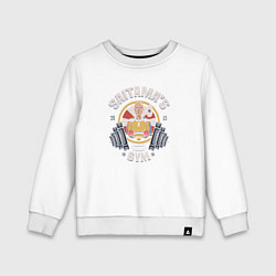 Свитшот хлопковый детский Saitama's Gym, цвет: белый