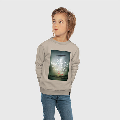 Детский свитшот X-Files: Aliens / Миндальный – фото 4