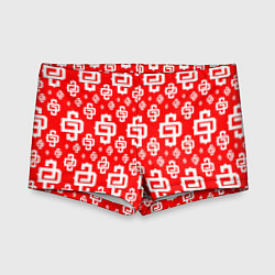Плавки для мальчика Red Pattern Dope Camo Dope Street Market Спина, цвет: 3D-принт