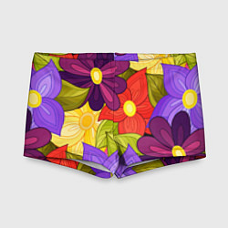 Плавки для мальчика MULTICOLORED PANSIES, цвет: 3D-принт