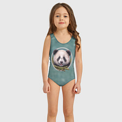 Купальник для девочки Милая мордочка панды с бамбуком, цвет: 3D-принт — фото 2