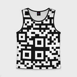 Майка-безрукавка детская Qr codeкуаркод, цвет: 3D-черный