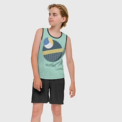 Майка-безрукавка детская Volleyball Спорт, цвет: 3D-черный — фото 2