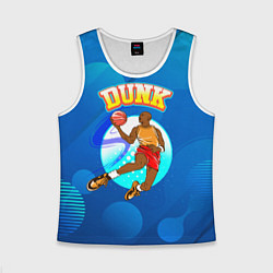Майка-безрукавка детская Dunk баскетболист, цвет: 3D-белый