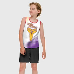 Майка-безрукавка детская Коби Брайант Lakers Абстракция, цвет: 3D-красный — фото 2