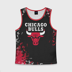 Майка-безрукавка детская Чикаго Буллз Chicago Bulls Огонь, цвет: 3D-красный