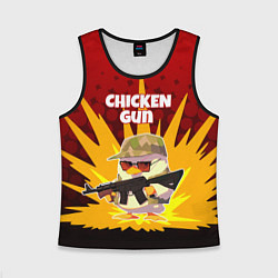 Майка-безрукавка детская Chicken Gun - спецназ, цвет: 3D-черный