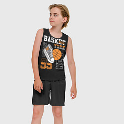Майка-безрукавка детская Basketball New York, цвет: 3D-черный — фото 2