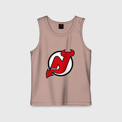 Майка детская хлопок New Jersey Devils, цвет: пыльно-розовый