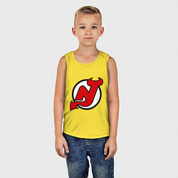 Майка детская хлопок New Jersey Devils, цвет: желтый — фото 2
