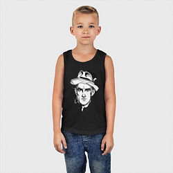 Майка детская хлопок Маяковский, цвет: черный — фото 2