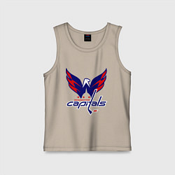 Майка детская хлопок Washington Capitals: Ovechkin, цвет: миндальный