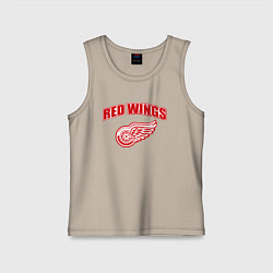 Майка детская хлопок Detroit Red Wings, цвет: миндальный