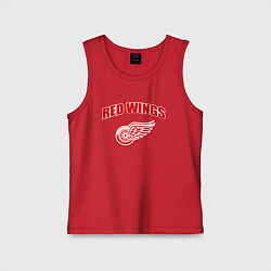 Майка детская хлопок Detroit Red Wings, цвет: красный