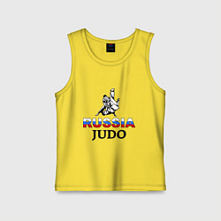 Майка детская хлопок Russia judo, цвет: желтый