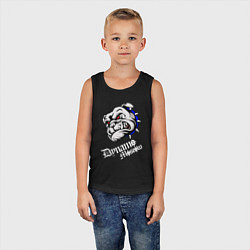 Майка детская хлопок Бульдог - Москва, цвет: черный — фото 2