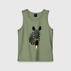 Майка детская хлопок Juventus Zebra, цвет: авокадо