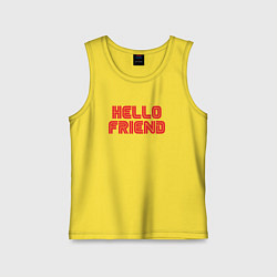 Майка детская хлопок Hello Friend, цвет: желтый