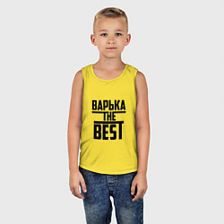 Майка детская хлопок Варька the best, цвет: желтый — фото 2