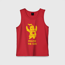 Майка детская хлопок Praise the Sun, цвет: красный