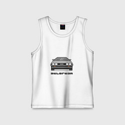 Майка детская хлопок DeLorean, цвет: белый