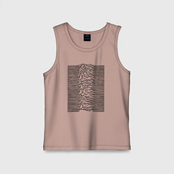 Майка детская хлопок Unknown Pleasures, цвет: пыльно-розовый