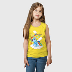 Майка детская хлопок Rainbow Dash, цвет: желтый — фото 2