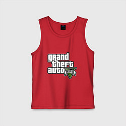 Майка детская хлопок GTA Five, цвет: красный