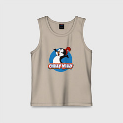 Майка детская хлопок Chilly Willy, цвет: миндальный