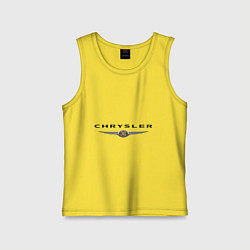 Майка детская хлопок Chrysler logo, цвет: желтый