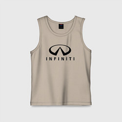Майка детская хлопок Infiniti logo, цвет: миндальный