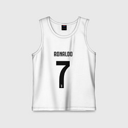 Майка детская хлопок RONALDO 7, цвет: белый