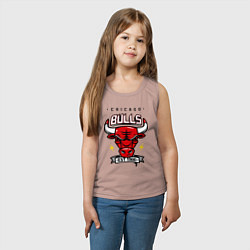 Майка детская хлопок Chicago Bulls est. 1966, цвет: пыльно-розовый — фото 2