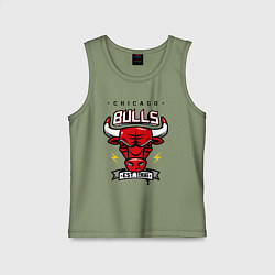 Майка детская хлопок Chicago Bulls est. 1966, цвет: авокадо