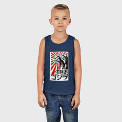 Майка детская хлопок Godzilla Poster, цвет: тёмно-синий — фото 2