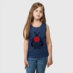 Майка детская хлопок Guns n Roses: guns, цвет: тёмно-синий — фото 2