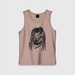 Майка детская хлопок Хищник, цвет: пыльно-розовый