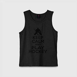 Детская майка Keep Calm & Play Hockey