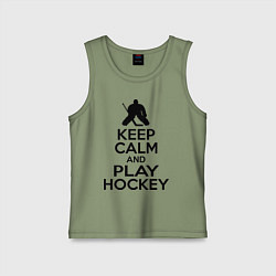 Детская майка Keep Calm & Play Hockey