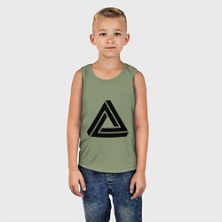 Майка детская хлопок Triangle Visual Illusion, цвет: авокадо — фото 2