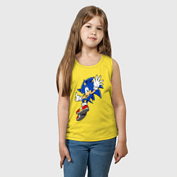 Майка детская хлопок Sonic, цвет: желтый — фото 2