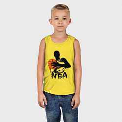 Майка детская хлопок NBA, цвет: желтый — фото 2