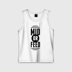 Майка детская хлопок Mid or feed, цвет: белый