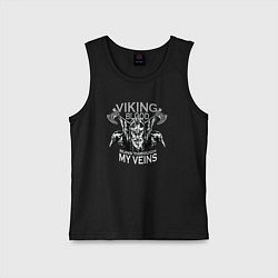 Майка детская хлопок Viking Blood, цвет: черный
