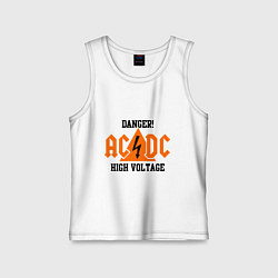 Майка детская хлопок AC/DC: High Voltage, цвет: белый