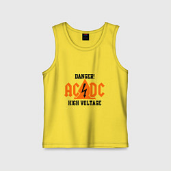 Майка детская хлопок AC/DC: High Voltage, цвет: желтый