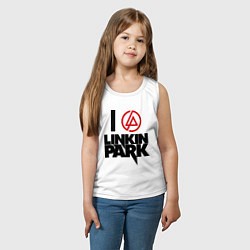 Майка детская хлопок I love Linkin Park, цвет: белый — фото 2