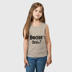 Майка детская хлопок Doctor Who?, цвет: миндальный — фото 2