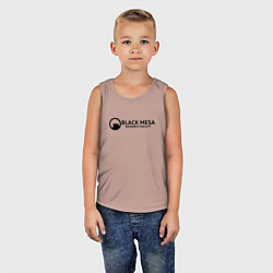 Майка детская хлопок Black Mesa: Research Facility, цвет: пыльно-розовый — фото 2