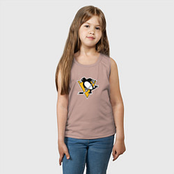 Майка детская хлопок Pittsburgh Penguins: Evgeni Malkin, цвет: пыльно-розовый — фото 2